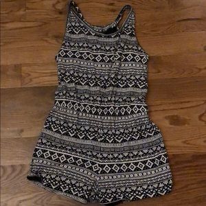 black and white kids romper